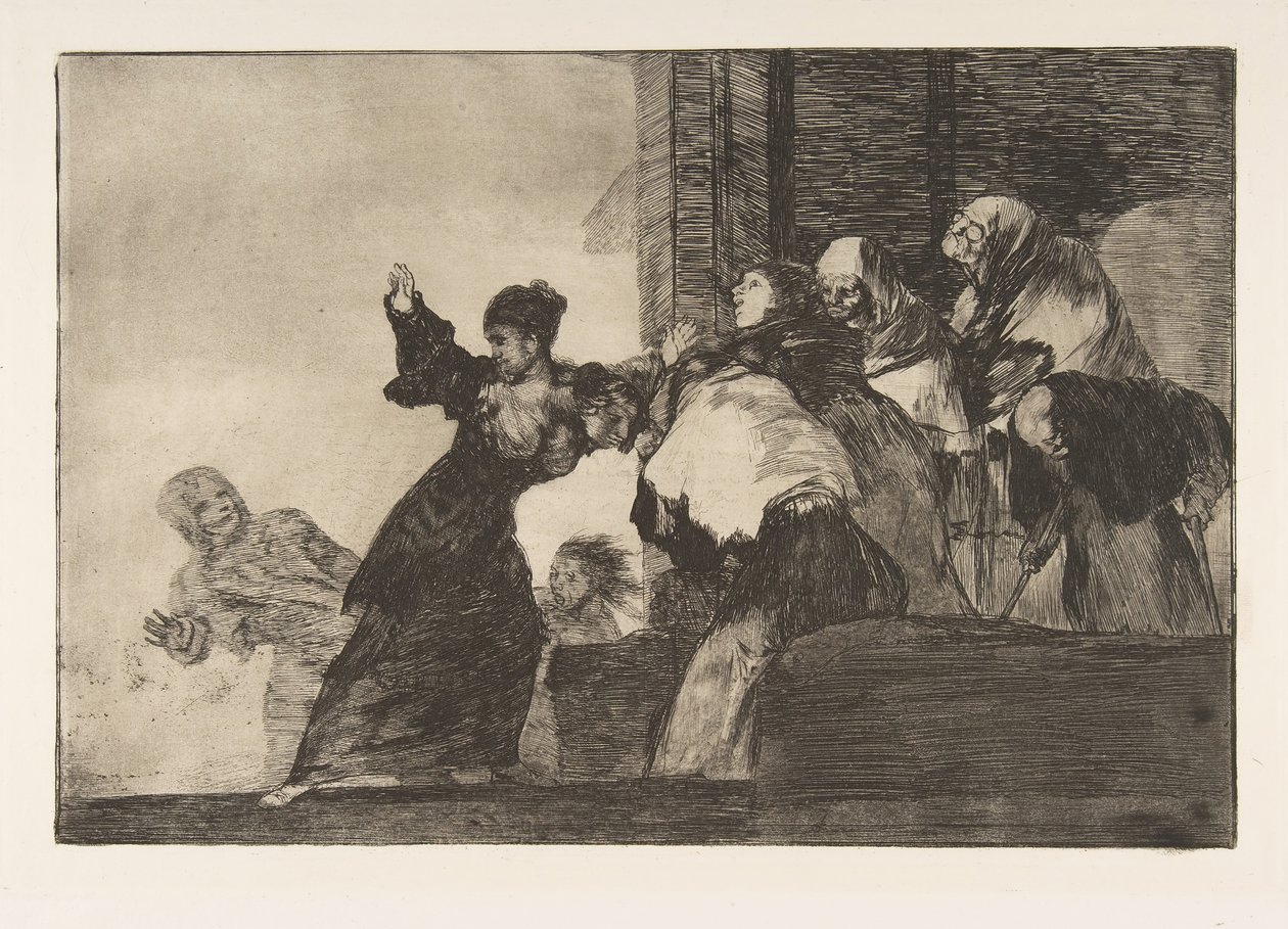 Tablica 11 z Disparates: Poor Folly, ca. 1816-23 opublikowany 1864. autorstwa Francisco de Goya