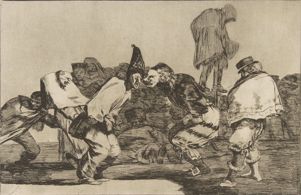 Tablica 14 z Disparates: Karnawałowe szaleństwo, ca. 1816-23 opublikowany 1864. autorstwa Francisco de Goya