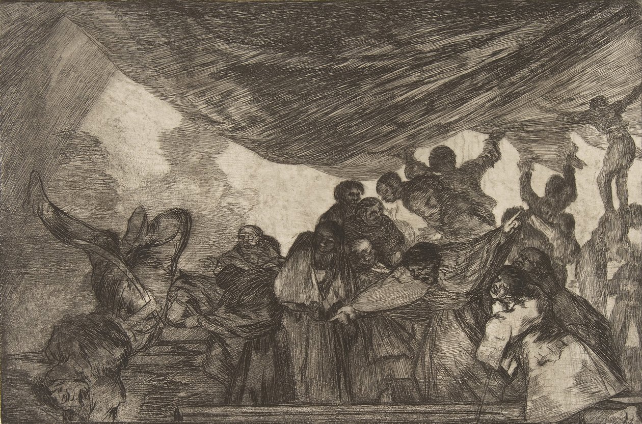 Płyta 15 z Disparates: Clear Folly, ca. 1816-23 opublikowany 1864. autorstwa Francisco de Goya