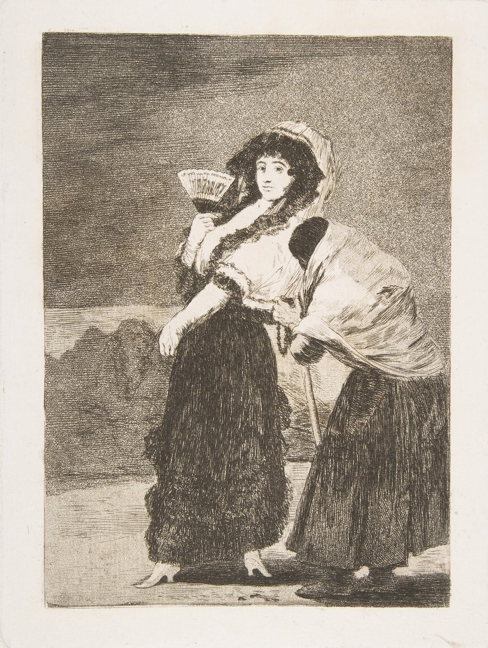 Tablica 16 z Los Caprichos: Na litość boską: i była to jej matka Dios la Perdone..., 1797-98. autorstwa Francisco de Goya