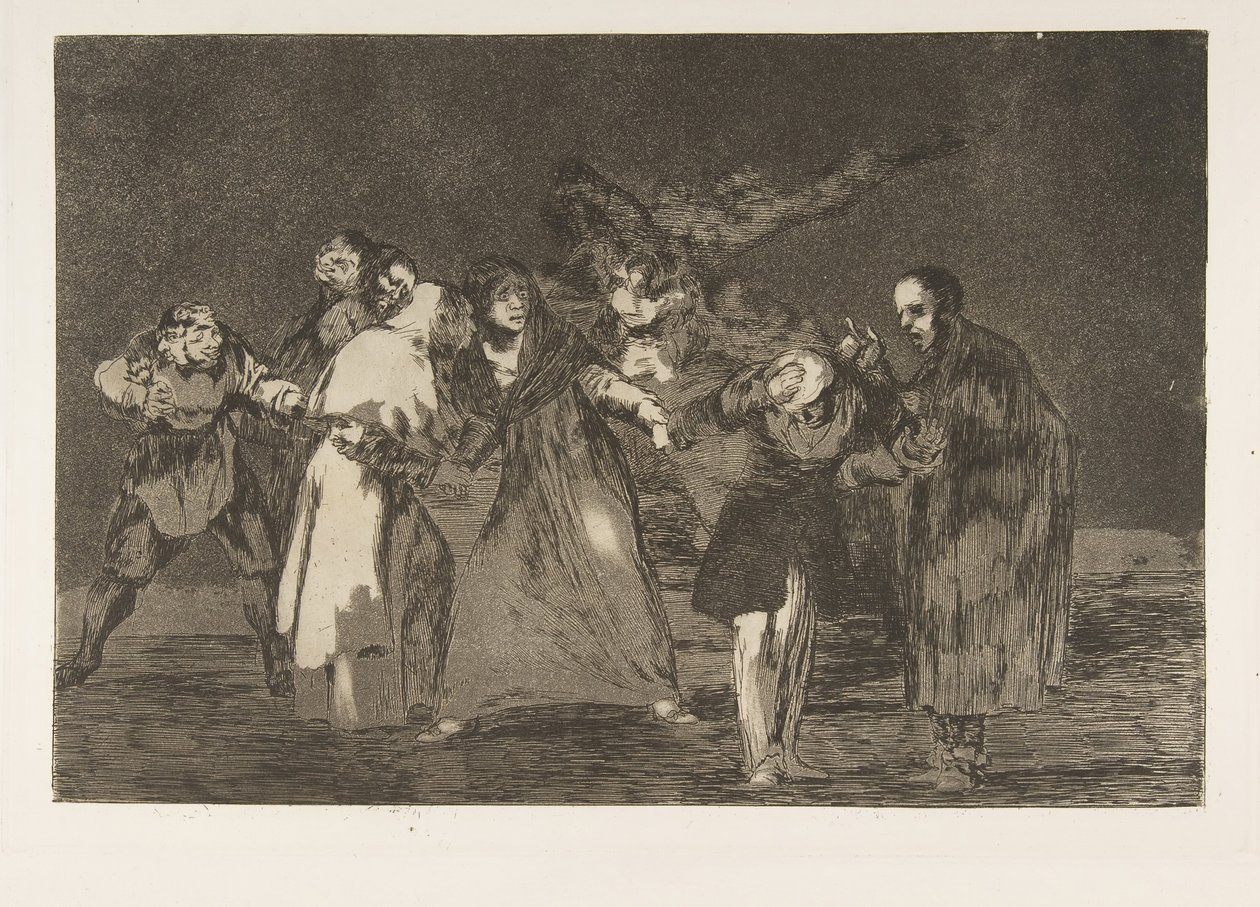 Tabliczka 16 z Disparates: Rany goją się szybciej niż pospieszne słowa, ca. 1816-23 opublikowany 1864. autorstwa Francisco de Goya