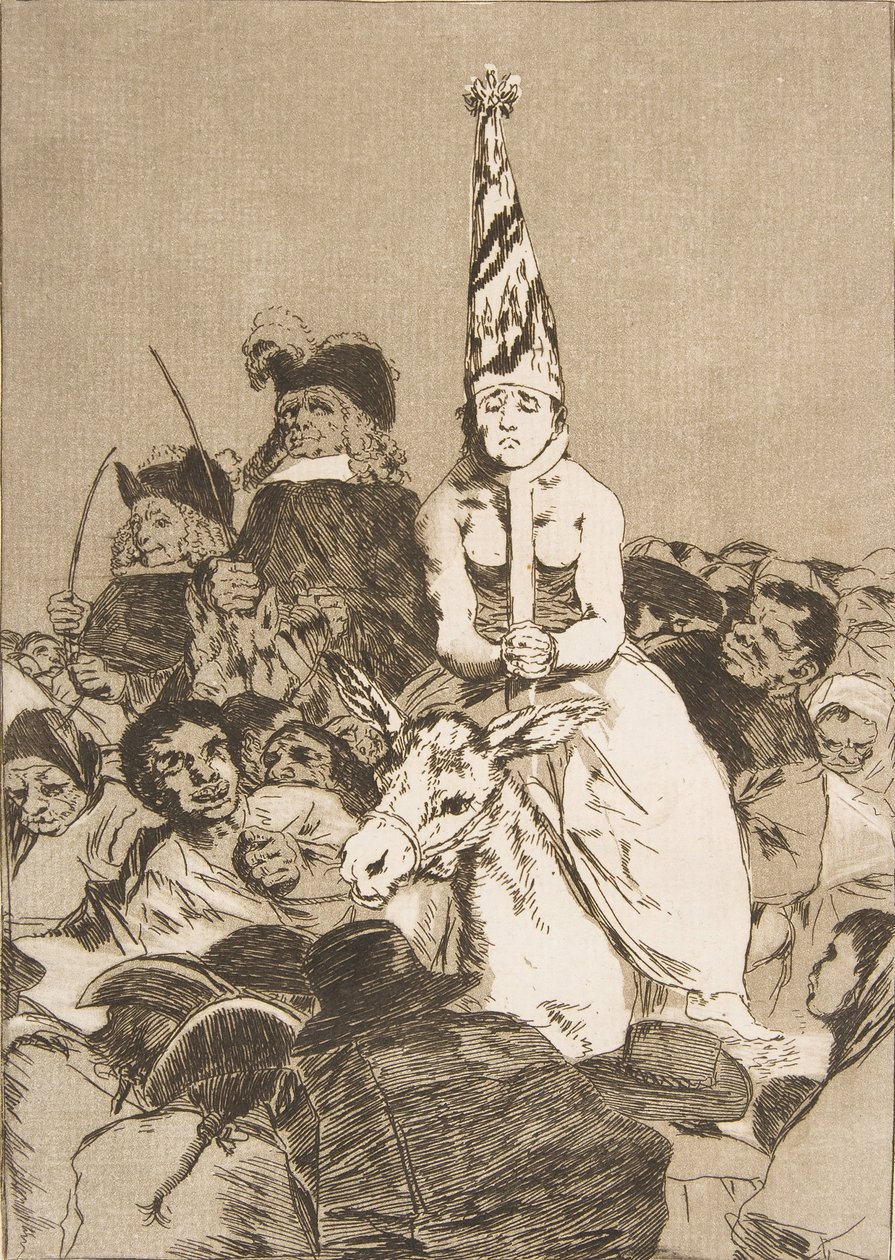 Tablica 24 z Los Caprichos: Nic nie dało się zrobić Nohubo remedio., 1799. autorstwa Francisco de Goya