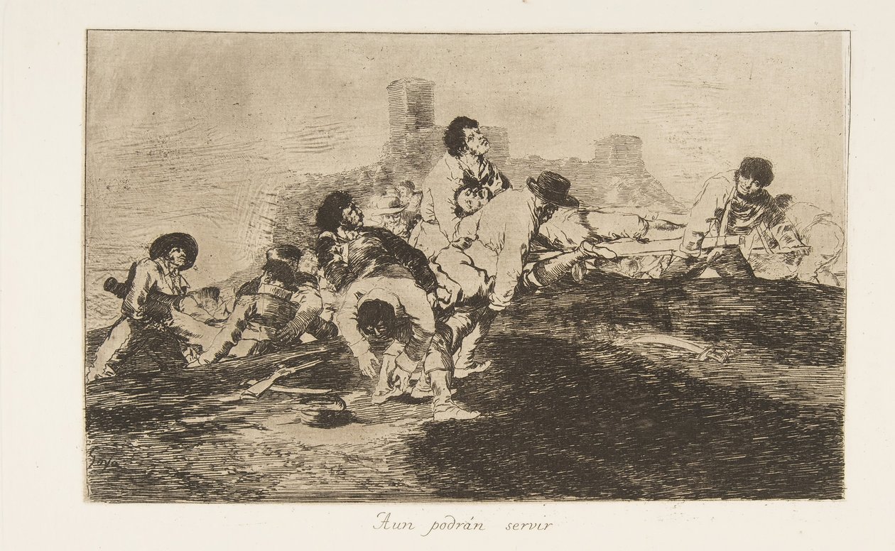 Tablica 24 z The Disasters of War Los Desastres de la Guerra: They ..., 1810 opublikowany 1863. autorstwa Francisco de Goya