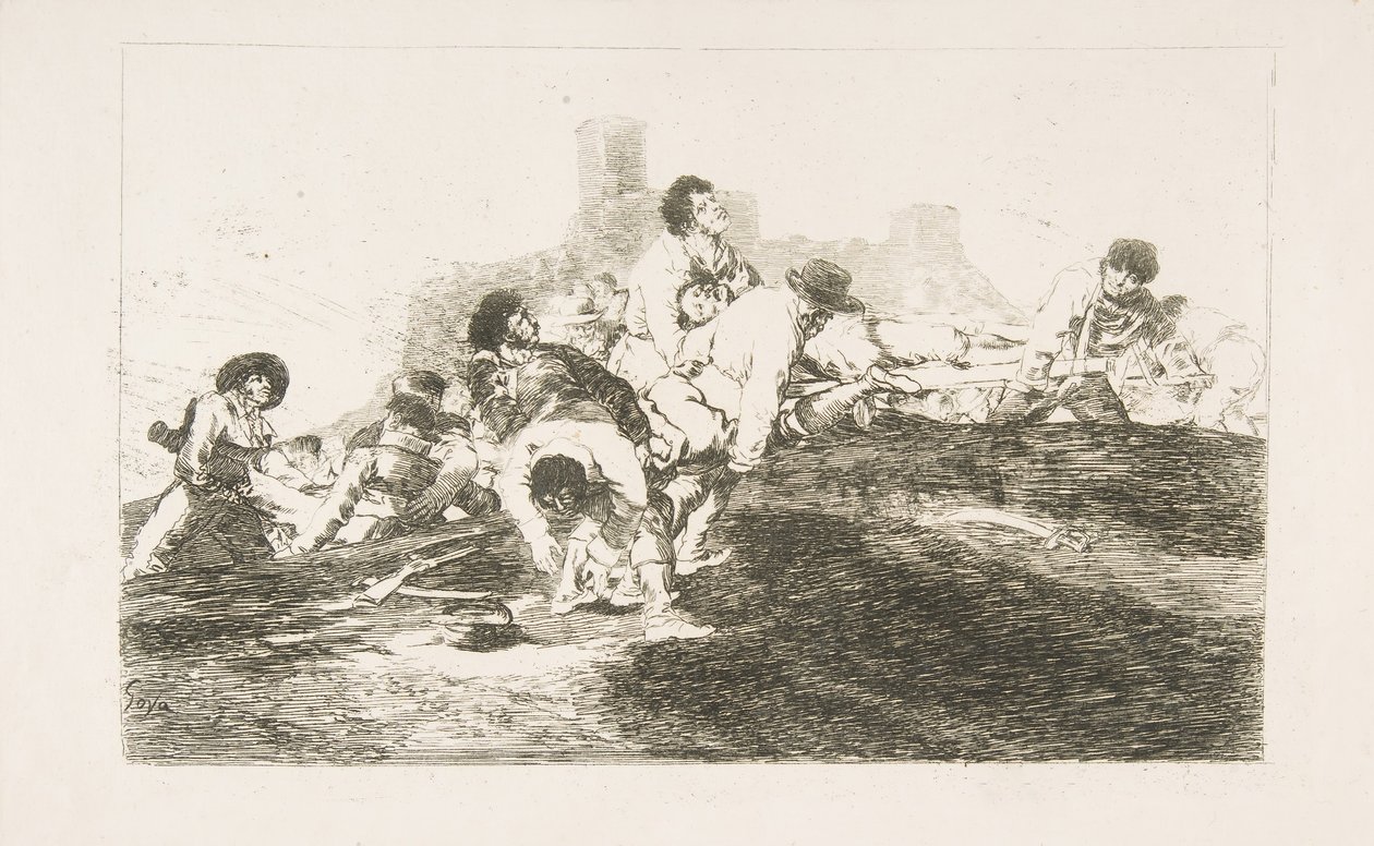 Tablica 24 z Katastrofy wojny Los Desastres de la Guerra: Nadal mogą być z u..., 1810. autorstwa Francisco de Goya