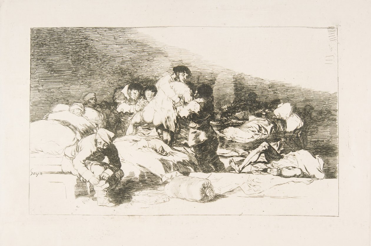 Płyta 25 z Katastrofy wojny Katastrofy wojny: Te też. Również e..., 1810. autorstwa Francisco de Goya