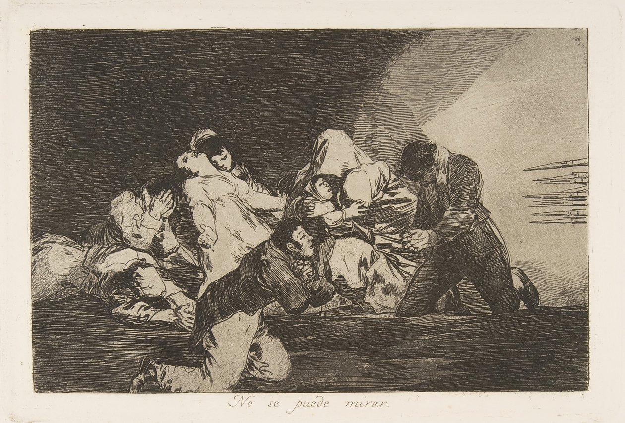 Tablica 26 z The Disasters of War Los Desastres de la Guerra: One..., 1810-20, wyd. 1863. autorstwa Francisco de Goya