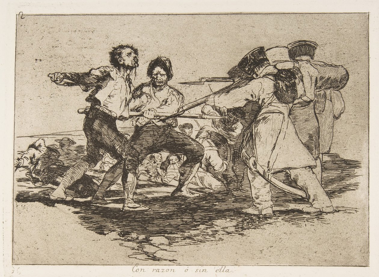 Płyta 2 z The Disasters of War Los Desastres de la Guerra: Rightl..., 1810 opublikowana w 1863 roku. autorstwa Francisco de Goya