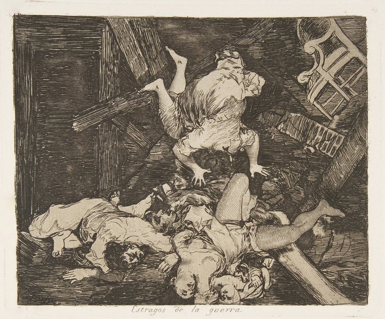 Tablica 30 z The Disasters of War Los Desastres de la Guerra: Ravag..., 1810 opublikowana w 1863 r. autorstwa Francisco de Goya