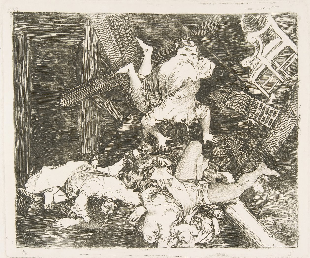 Płyta 30 z Katastrofy wojny Los Desastres de la Guerra: Ravages of War. Estr..., 1810. autorstwa Francisco de Goya