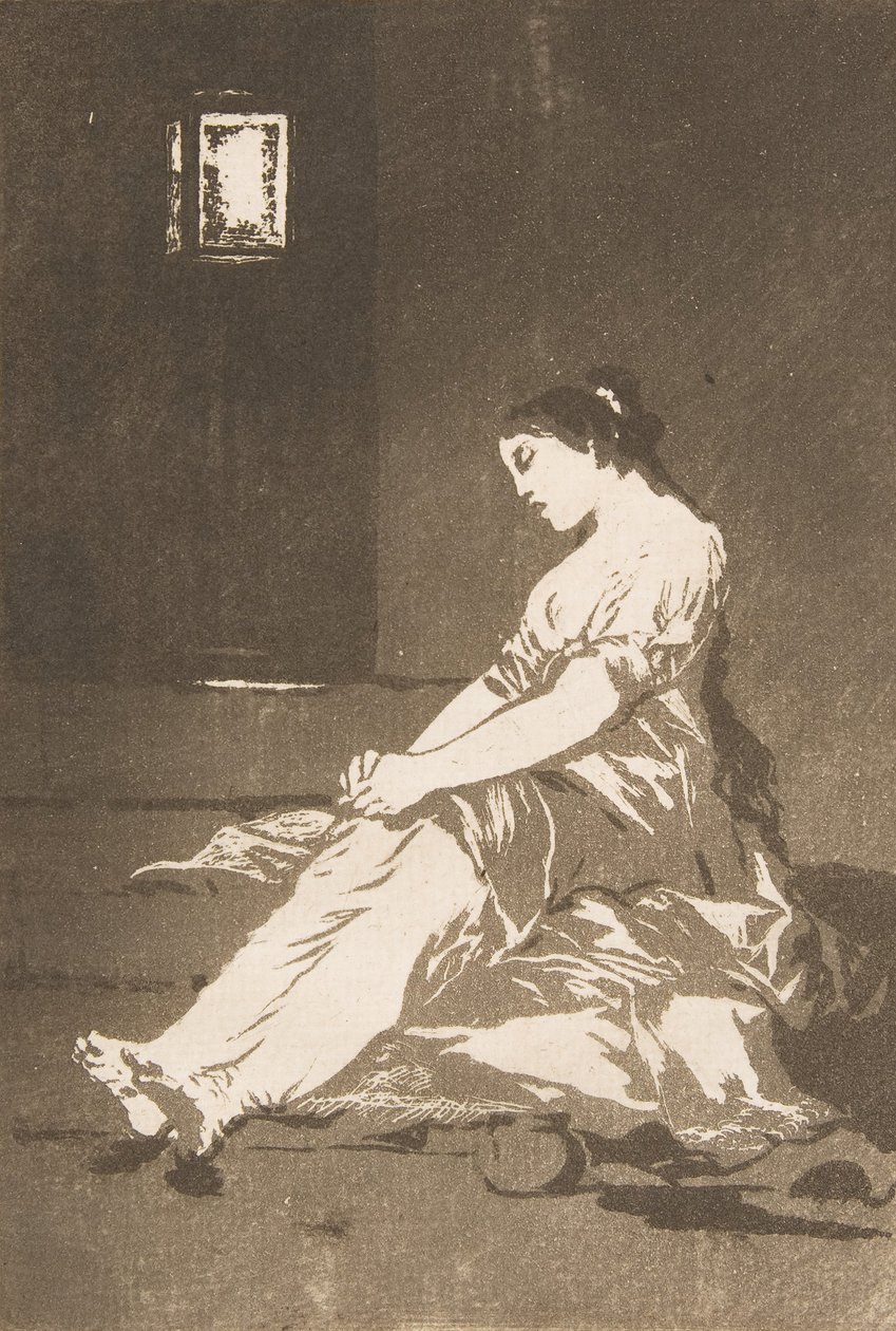Tablica 32 z Los Caprichos: Ponieważ była podatna., 1799. autorstwa Francisco de Goya