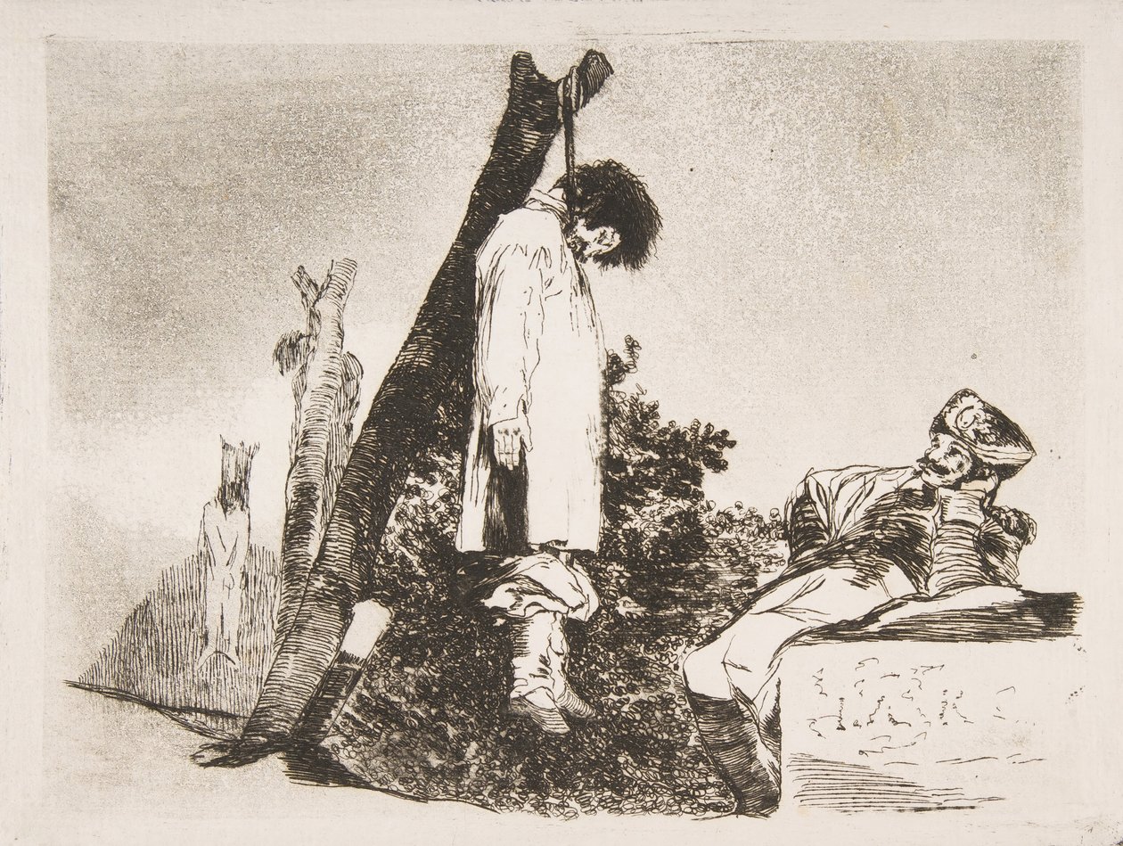 Tablica 36 z „Katastrofy wojny” Katastrofy wojny: „Nie [w tym przypadku] eit…, 1810. autorstwa Francisco de Goya