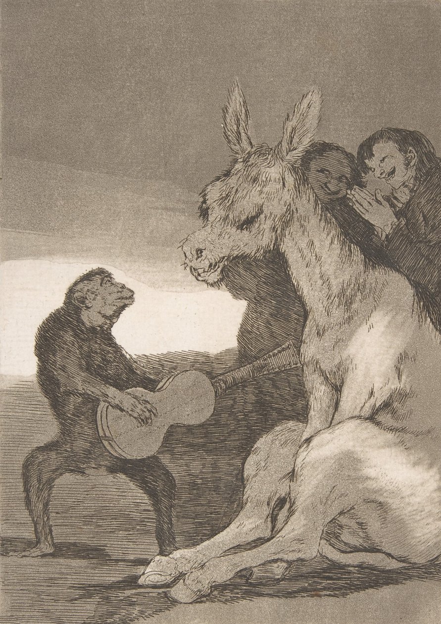 Płyta 38 z „Los Caprichos”: Brawo! Brabisimo!, 1799., 1799. autorstwa Francisco de Goya