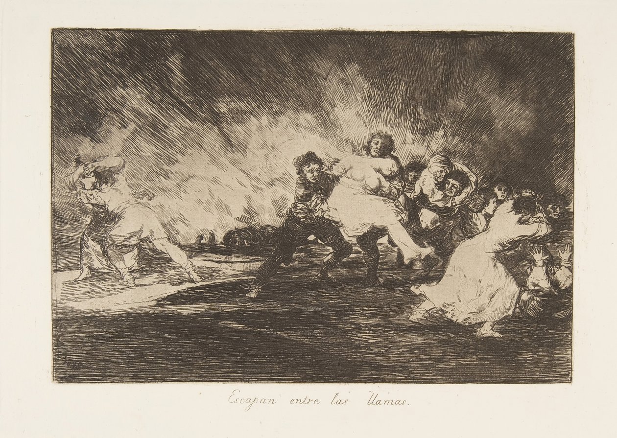 Tablica 41 z The Disasters of War Los Desastres de La Guerra: They ..., 1810 opublikowany 1863. autorstwa Francisco de Goya