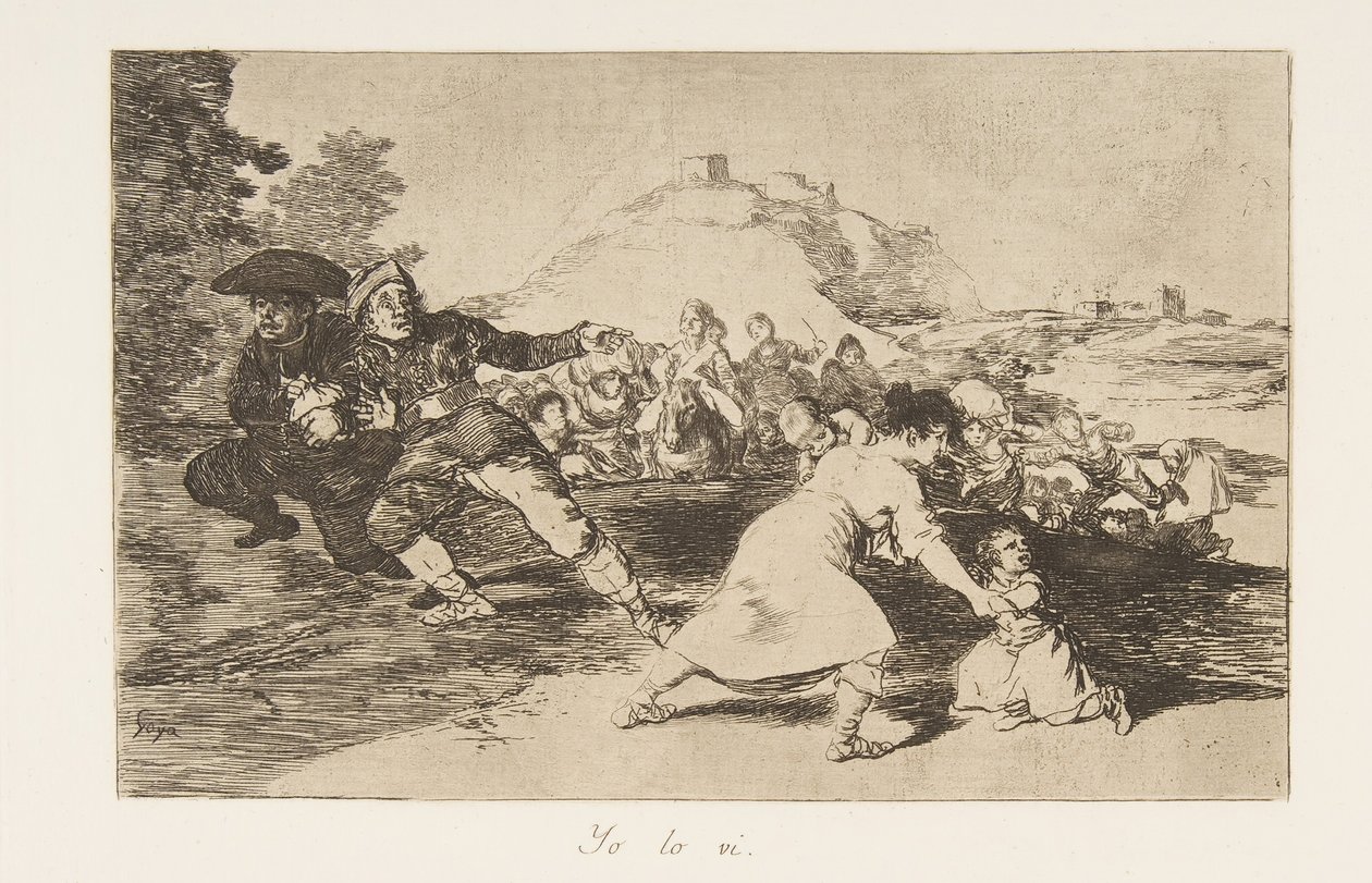 Tablica 44 z The Disasters of War Los Desastres de la Guerra: I see…, 1810 opublikowana 1863. autorstwa Francisco de Goya