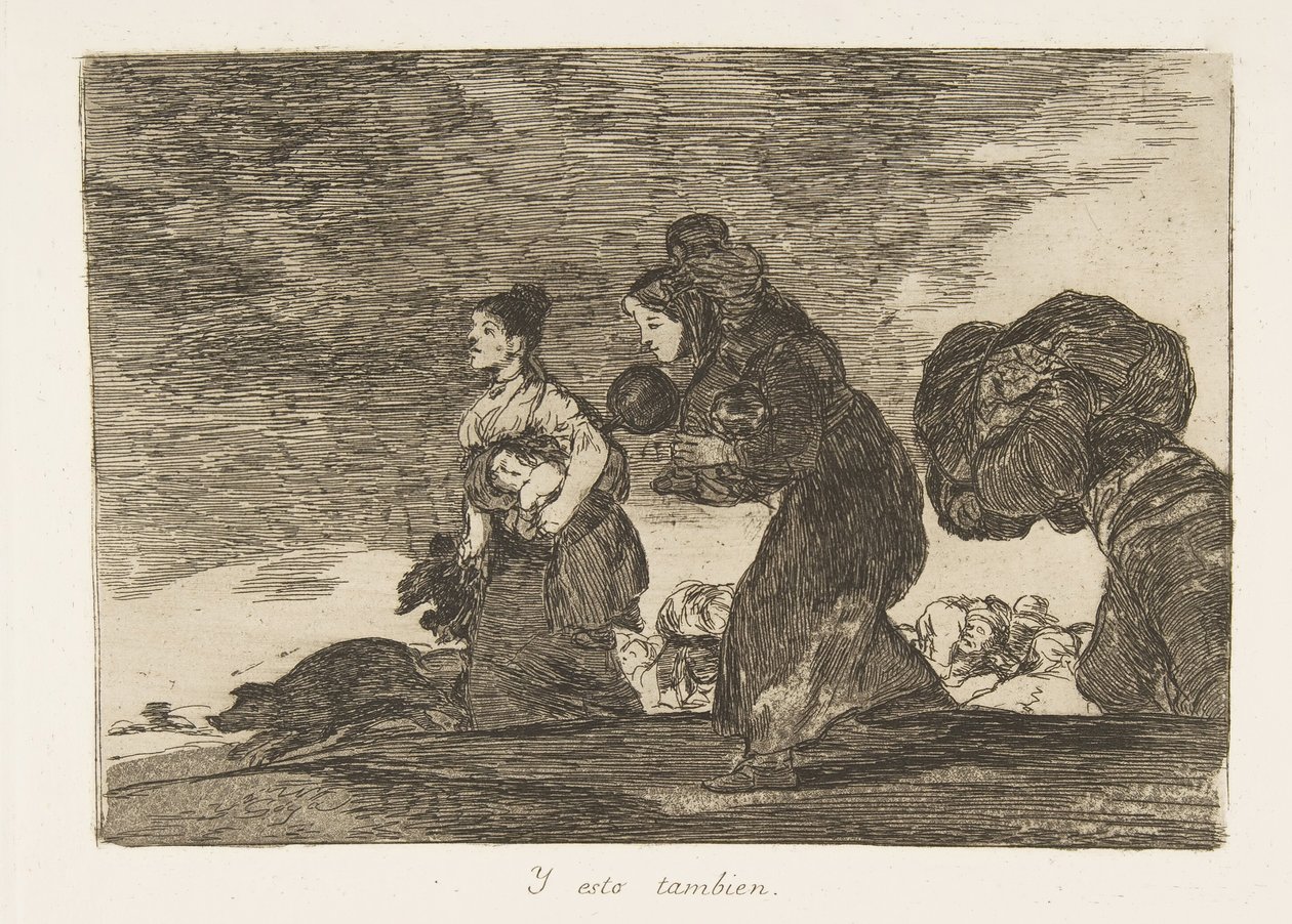 Tablica 45 z The Disasters of War Los Desastres de la Guerra: And t..., 1810, wydanie 1863. autorstwa Francisco de Goya