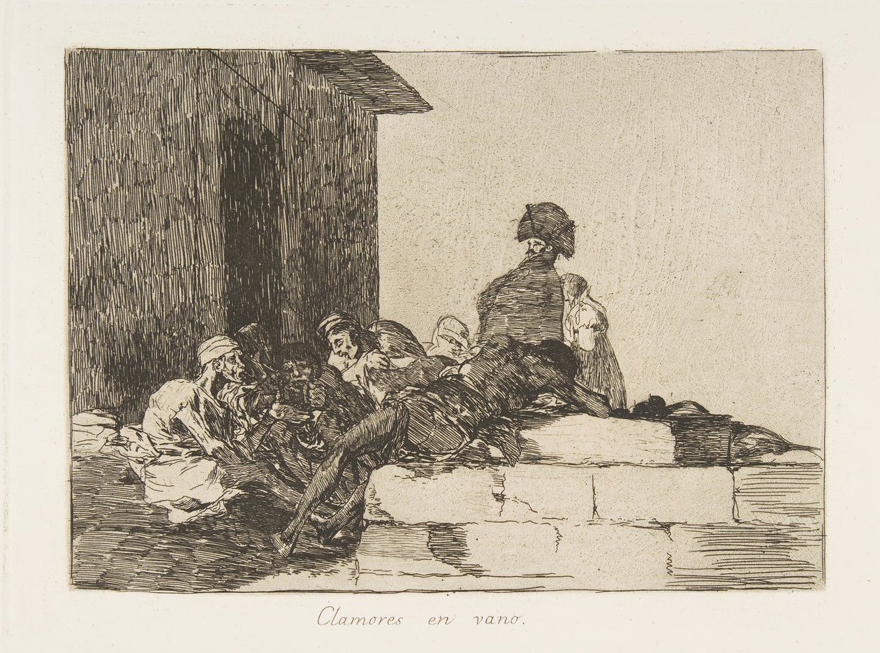 Tablica 54 z The Disasters of War Los Desastres de la Guerra: Ap..., 1811-12 opublikowana w 1863 r. autorstwa Francisco de Goya