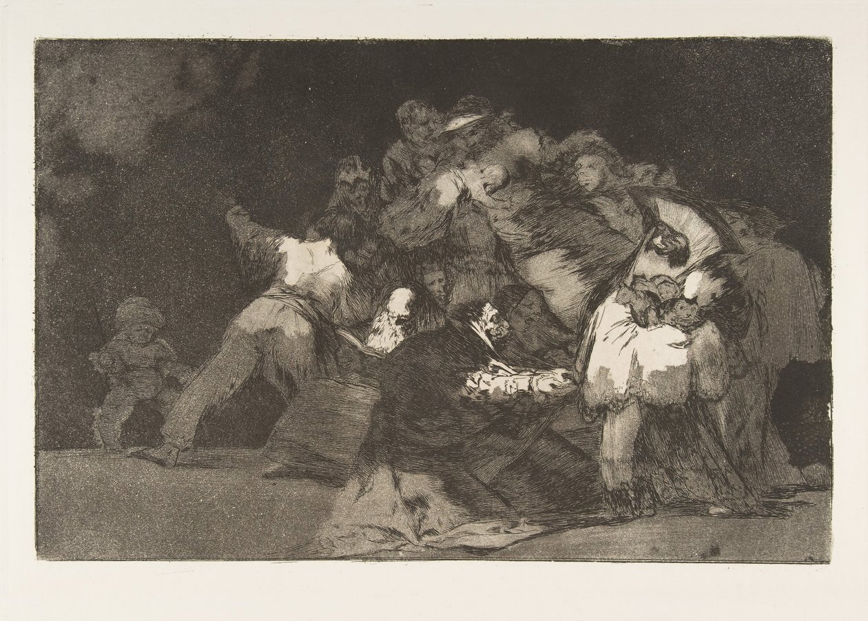 Tablica 9 z Disparates: Ogólne szaleństwo, ca. 1816-23 opublikowany 1864. autorstwa Francisco de Goya