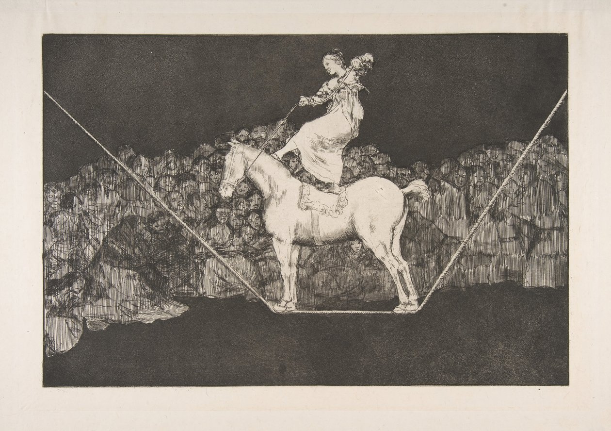 Płyta B z Disparates: Punktualne szaleństwo, ca. 1816-23 opublikowane przed 1877 r. autorstwa Francisco de Goya
