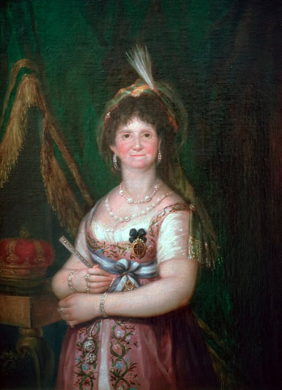 Portret królowej Marii Luizy, XVIII wiek autorstwa Francisco de Goya