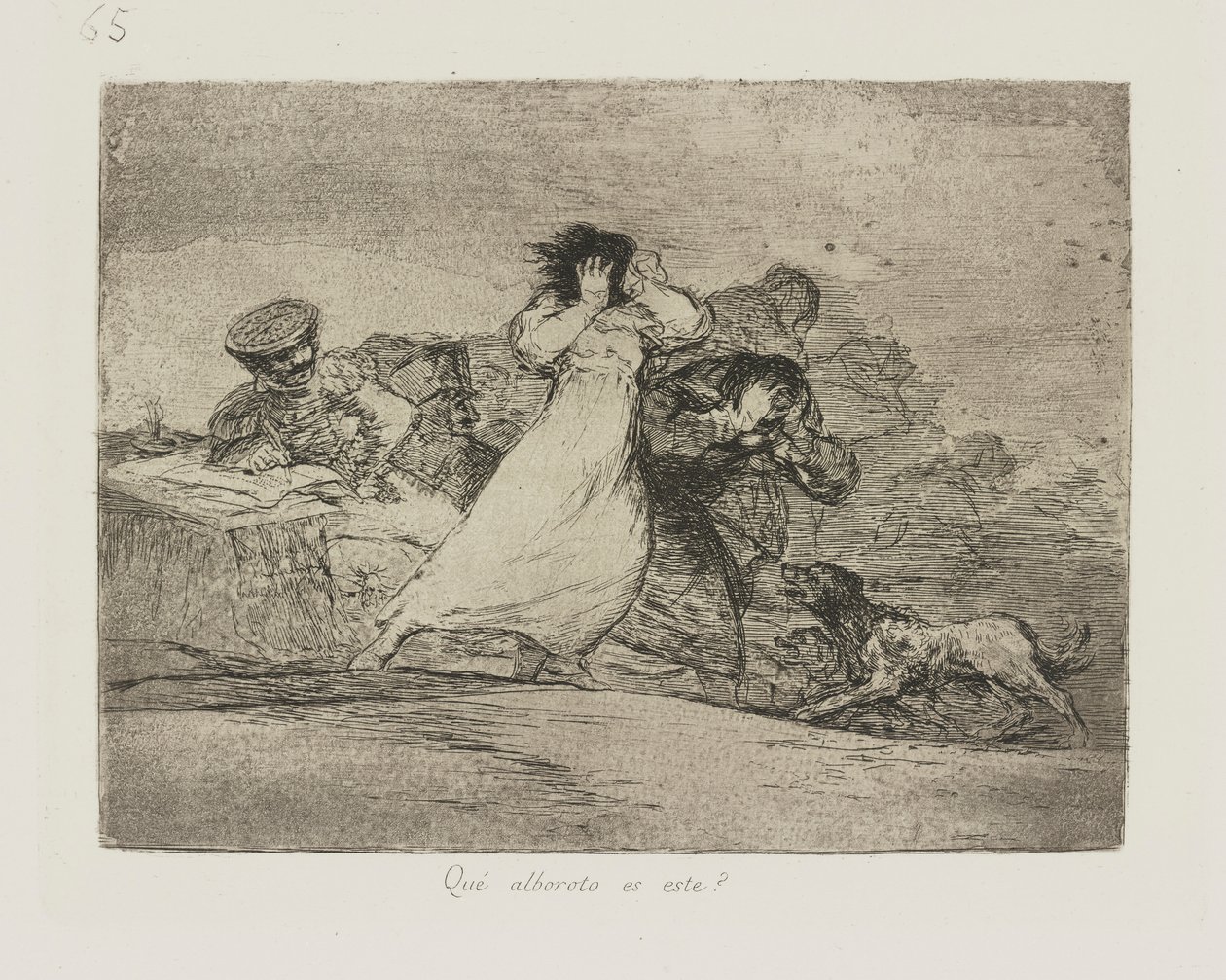 To? zamieszki to jest? (Co to jest zgiełk?), pl. 65 z cyklu Katastrofy wojny autorstwa Francisco de Goya