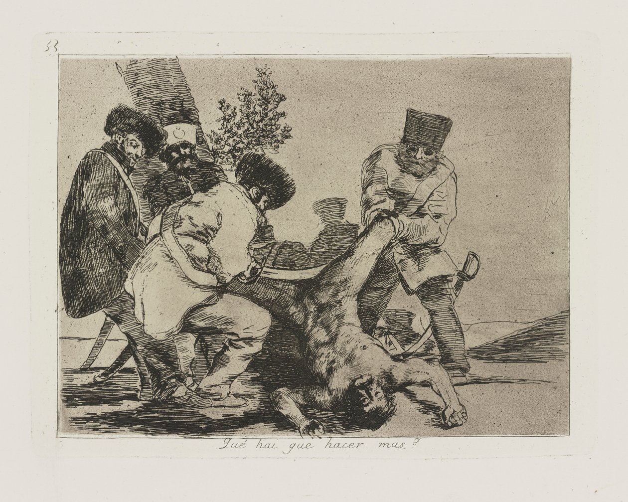 co? czy musisz zrobić więcej? (Co więcej można zrobić?), pl. 33 z cyklu Katastrofy wojny autorstwa Francisco de Goya