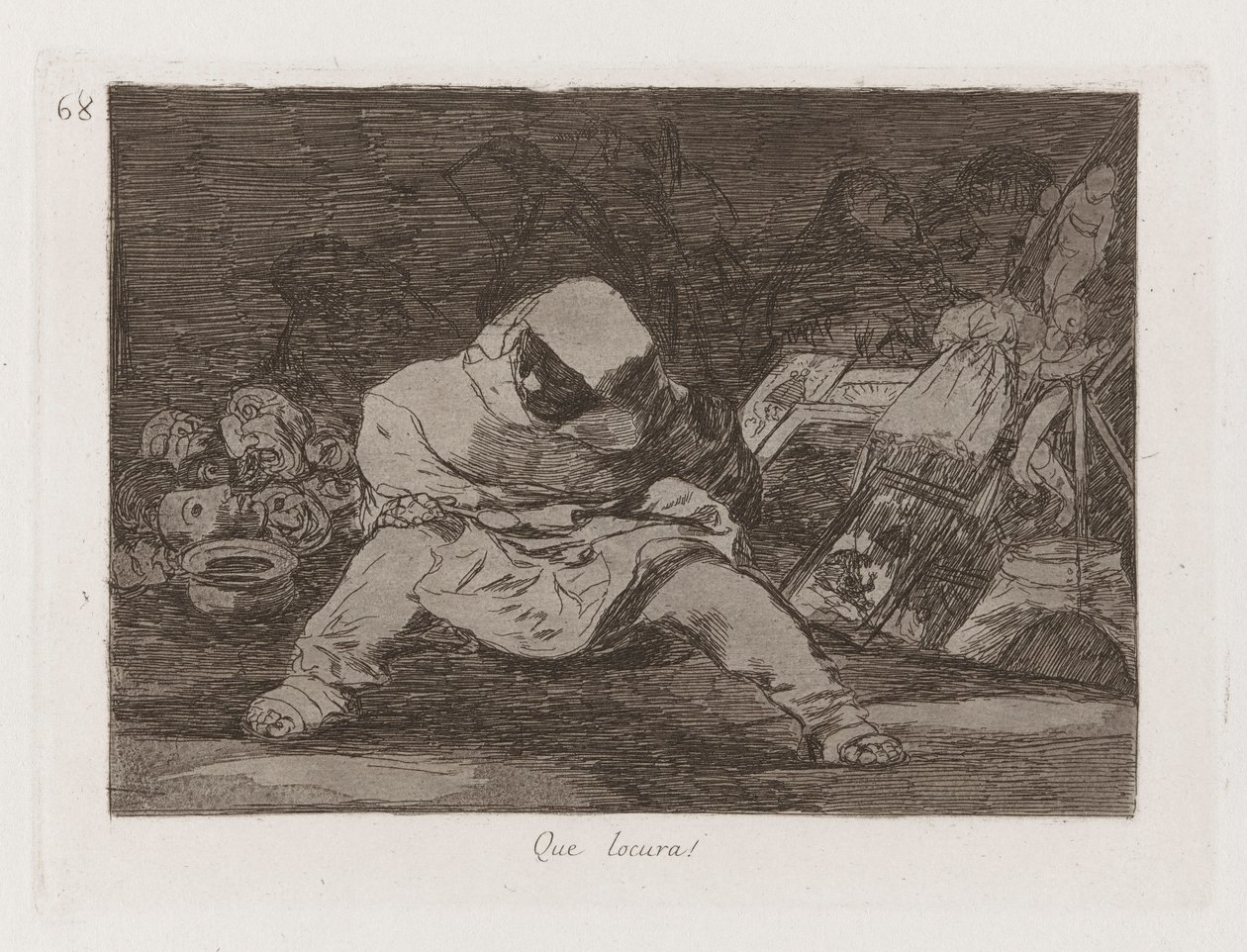 Co za szaleństwo! (Co za szaleństwo!), Płyta 68 z filmu Klęski wojenne autorstwa Francisco de Goya
