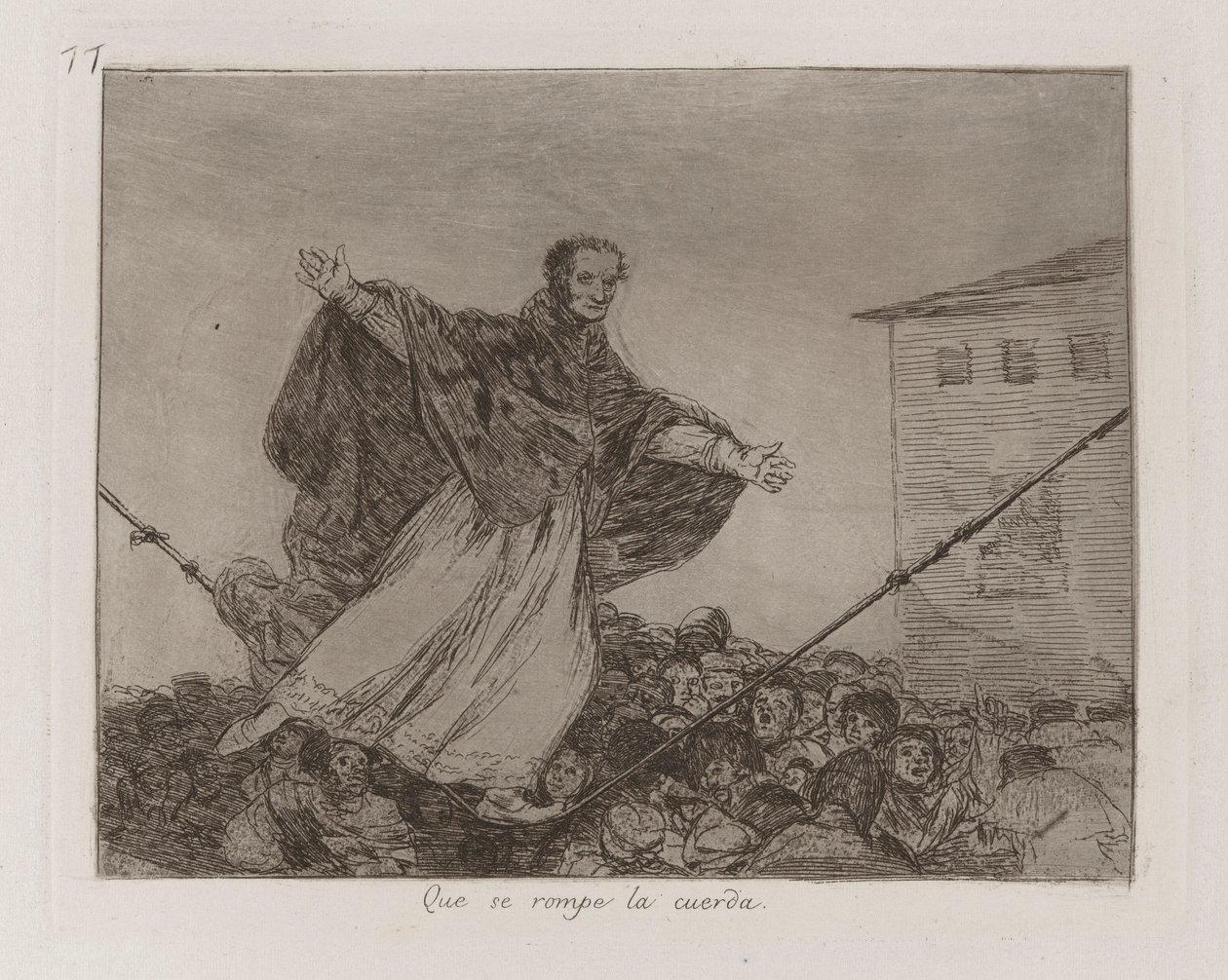 Niech zerwie się sznur, ilustracja 77 z filmu „Klęski wojenne” autorstwa Francisco de Goya