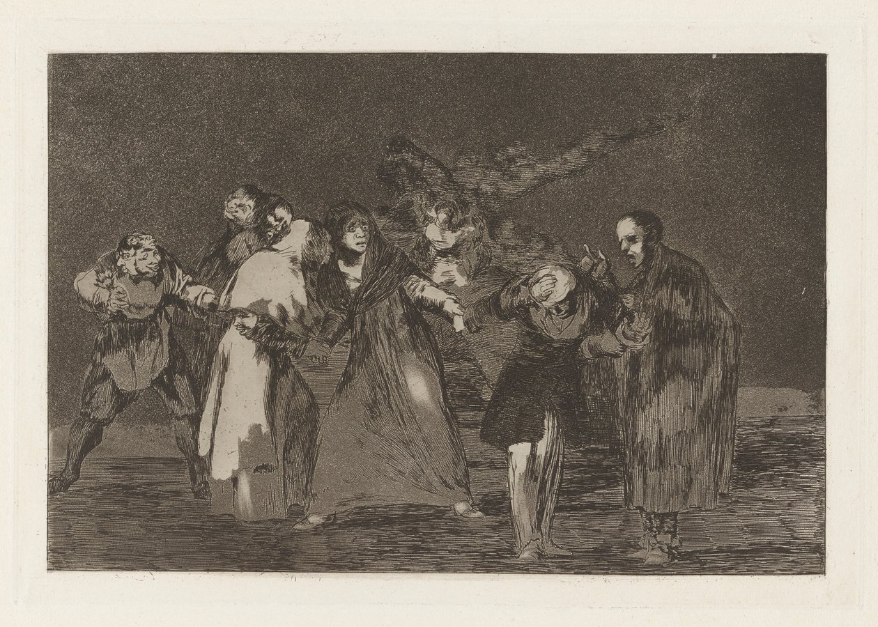 Leczą rany kłute, ale nie złe słowa (Rany goją się szybciej niż pospieszne słowa), z serii Los absurdy (Los proverbios) autorstwa Francisco de Goya