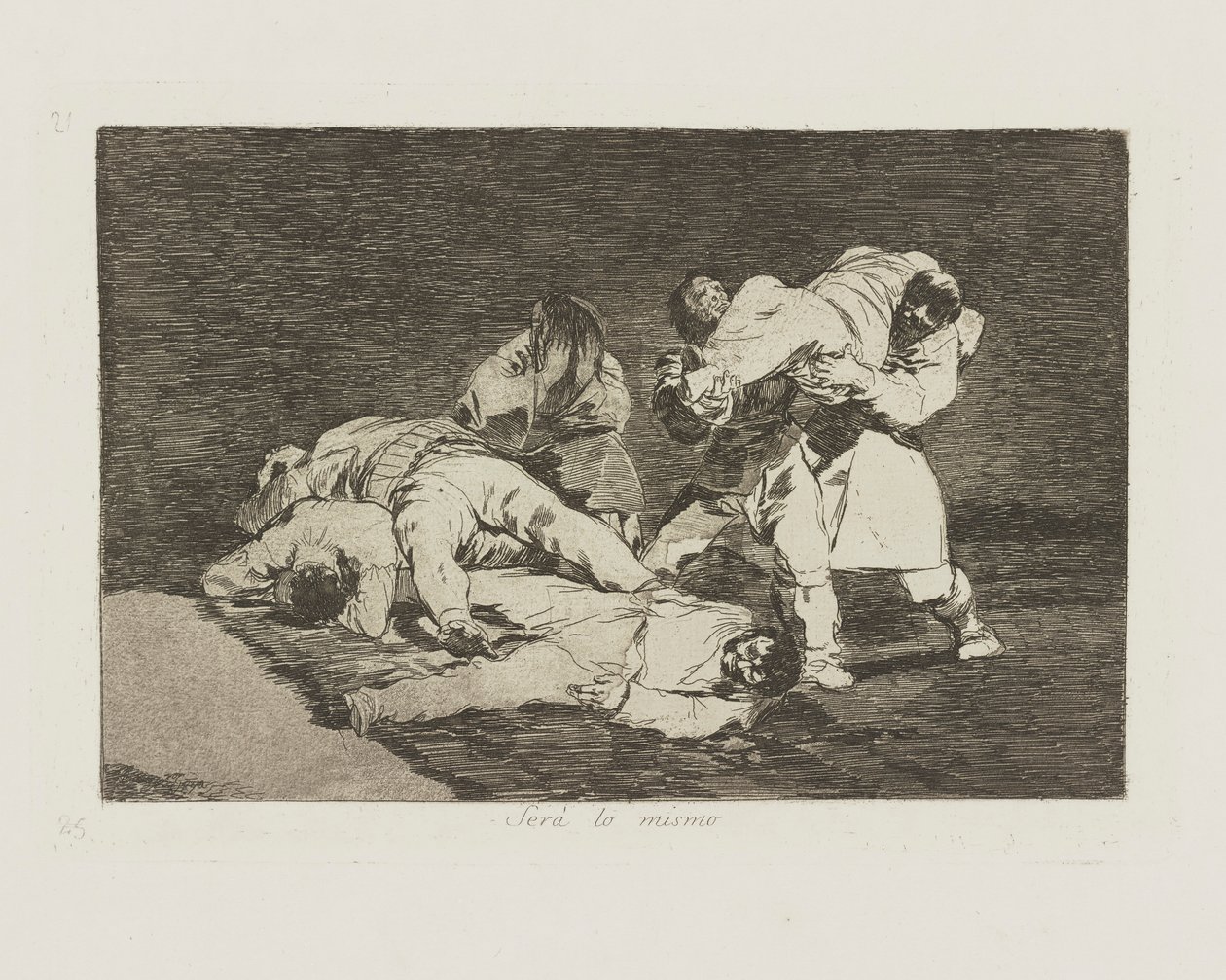 Być? ten sam. (Będzie tak samo), pl. 21 z cyklu Katastrofy wojny autorstwa Francisco de Goya