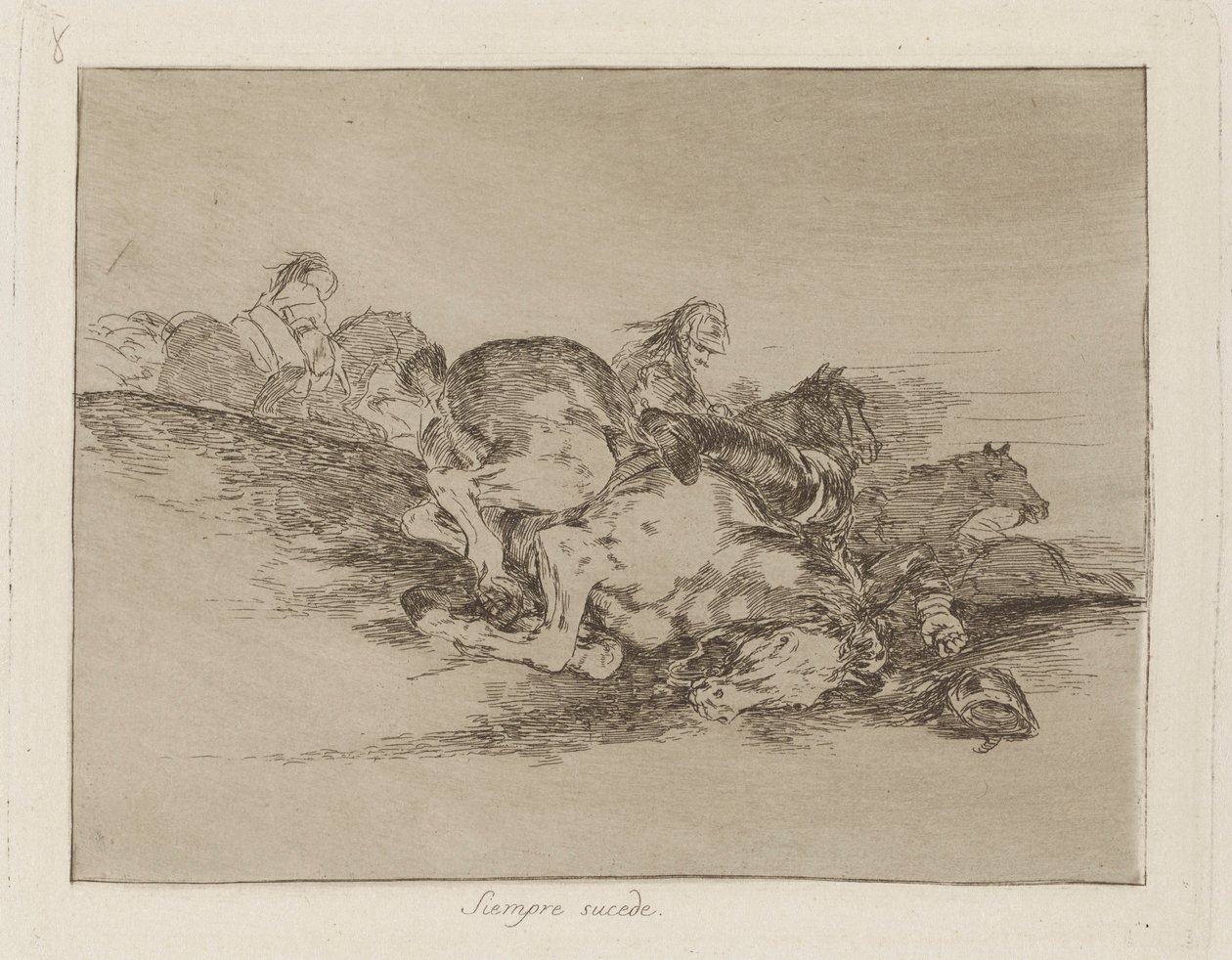 Zdarza się zawsze (to zawsze się dzieje), pl. 8 z serii Katastrofy wojny autorstwa Francisco de Goya