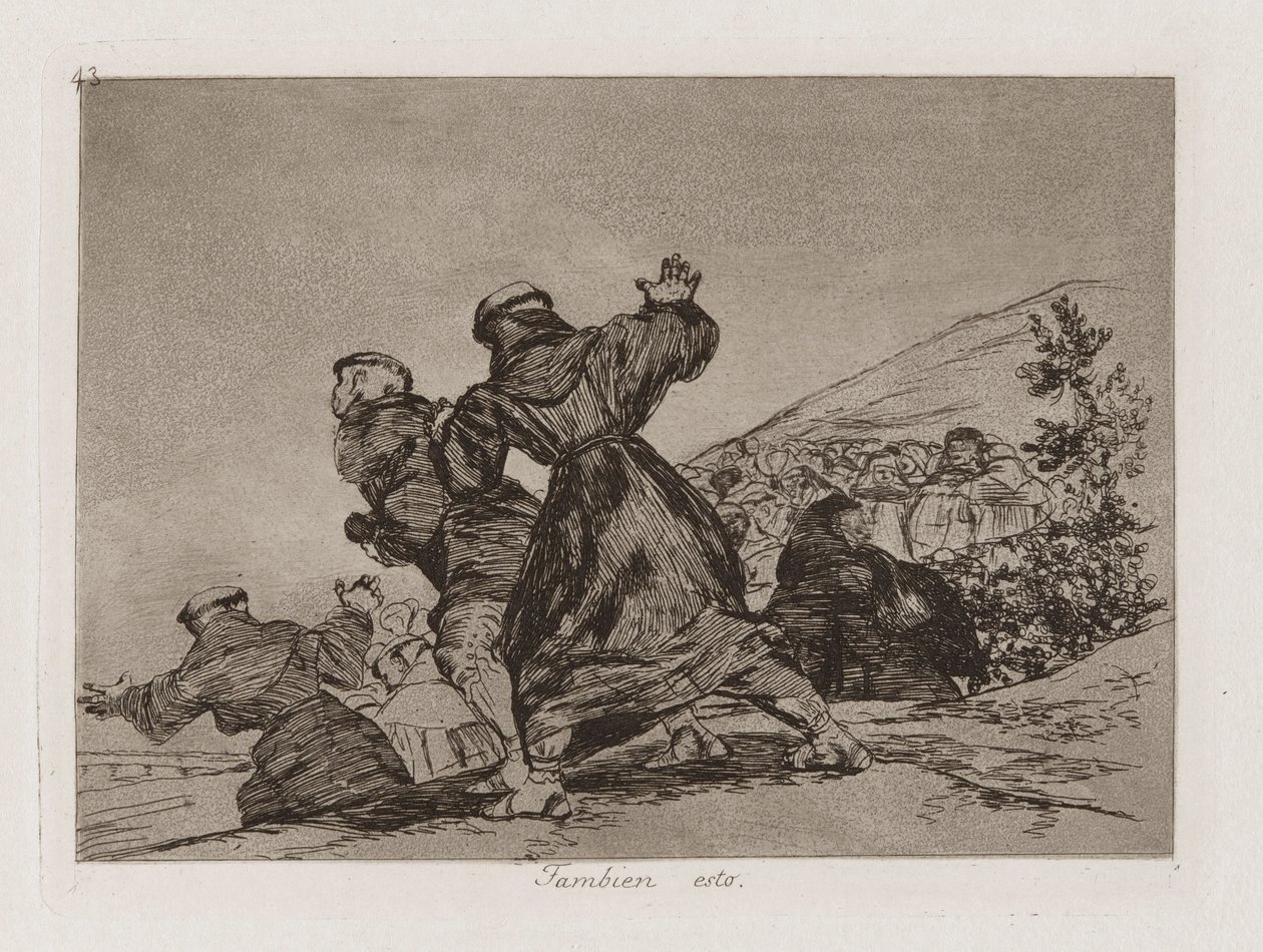 Również to (To też), płyta 43 z filmu Katastrofy wojny autorstwa Francisco de Goya