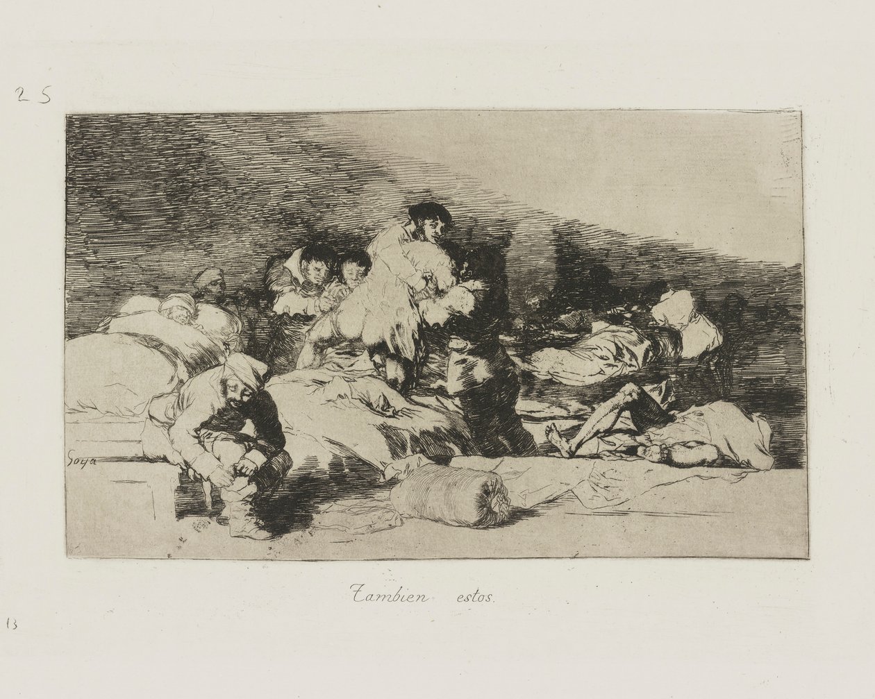 Także te. (Te też.), pl. 25 z cyklu Katastrofy wojny autorstwa Francisco de Goya