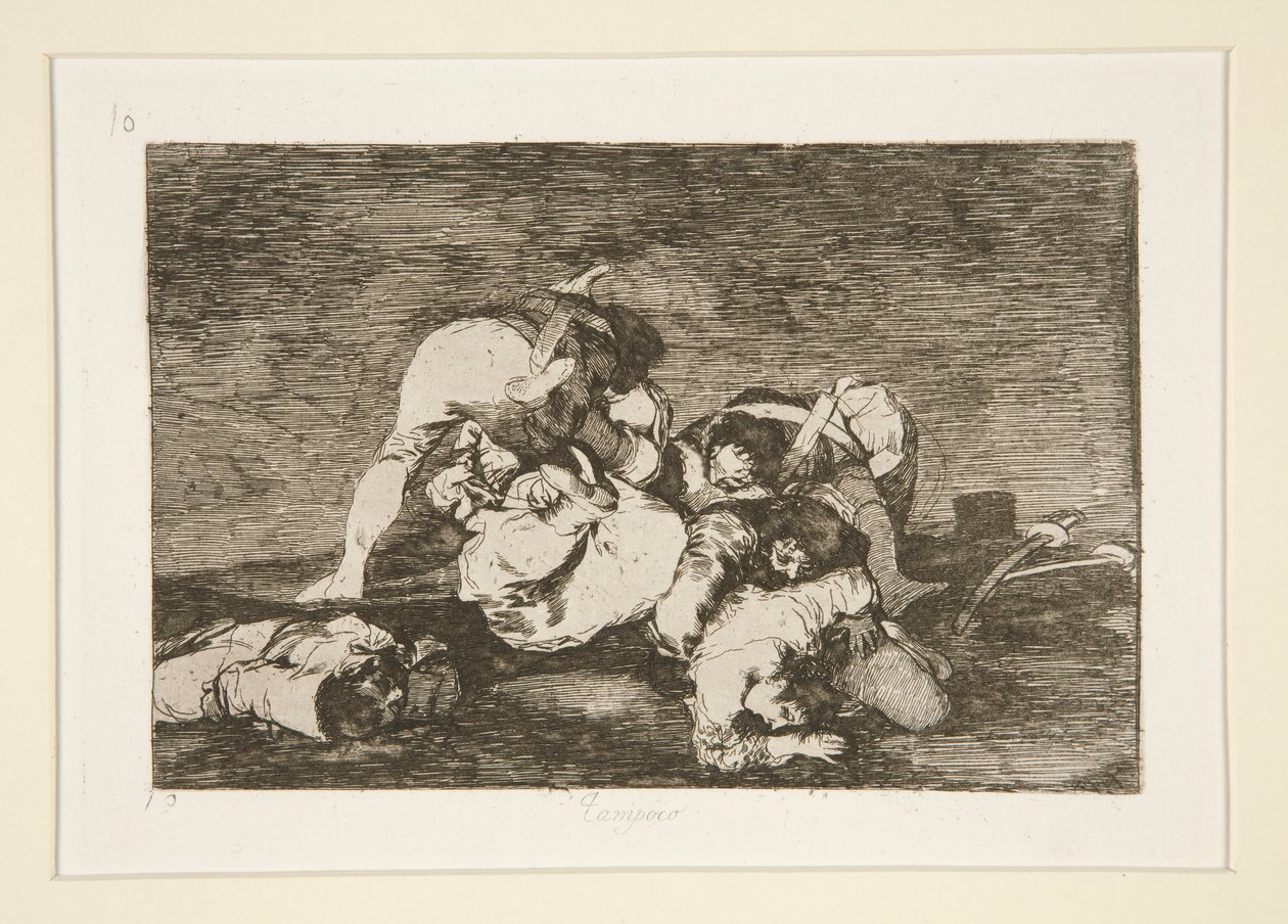 Ani (Ani [Nie rób tego] Ani), pl. 10 z serii Katastrofy wojny autorstwa Francisco de Goya