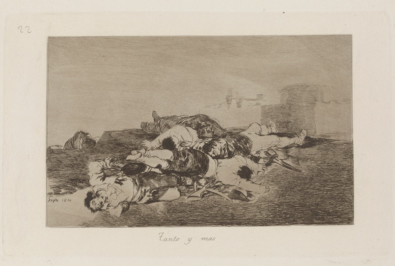 Oba i więcej (nawet gorzej), płyta 22 z filmu Katastrofy wojny autorstwa Francisco de Goya