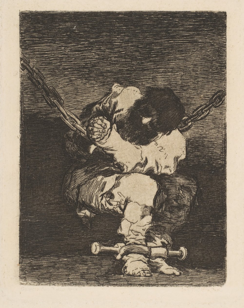 Areszt jest tak barbarzyński jak zbrodnia Ochrona tak barbarzyńska jak zbrodnia 1815. autorstwa Francisco de Goya