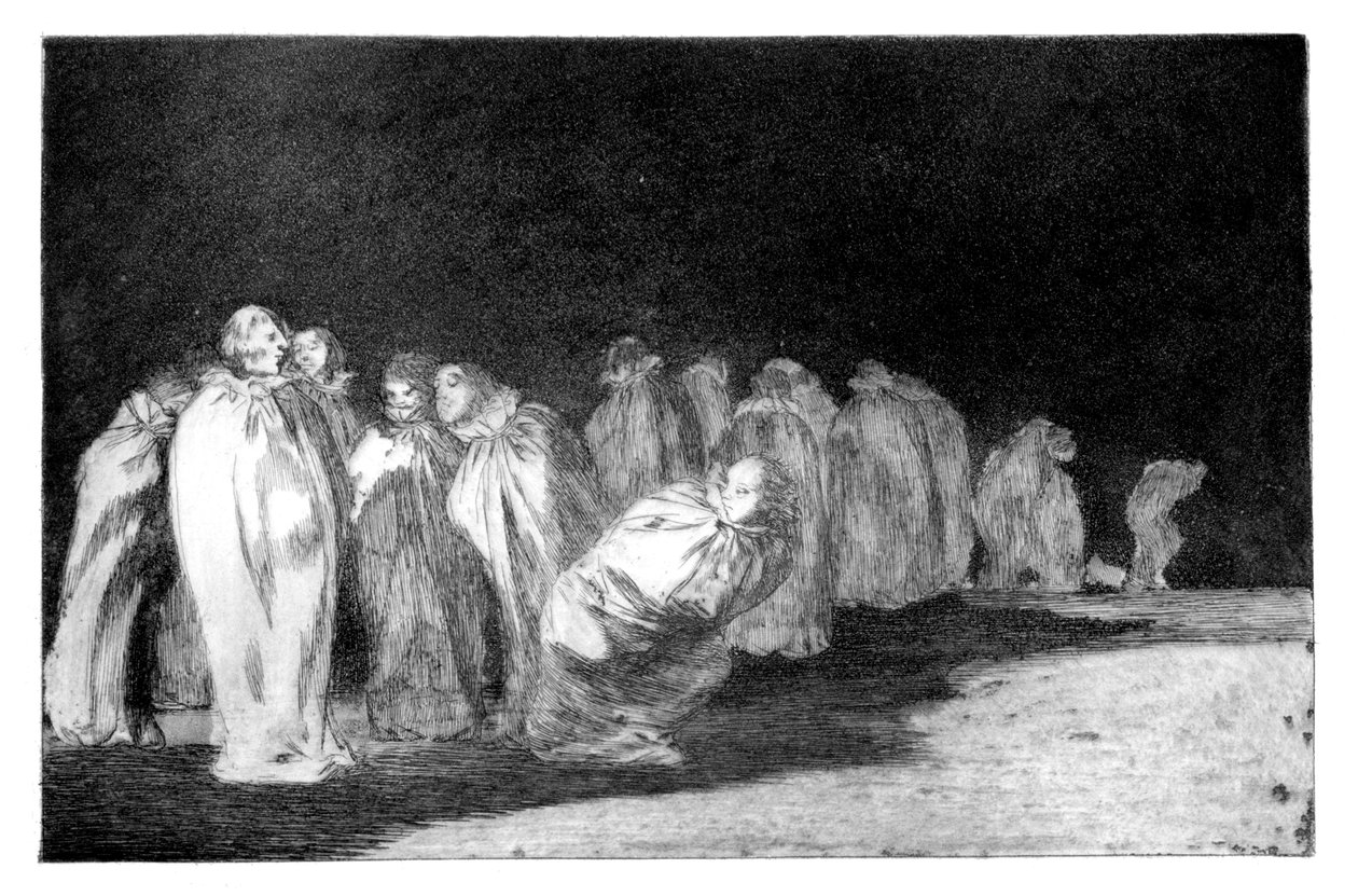 Mężczyźni w workach, 1819-1823 autorstwa Francisco de Goya