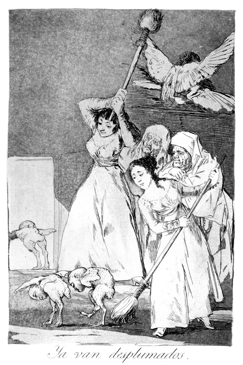 Tam idą, zerwane, 1799 autorstwa Francisco de Goya