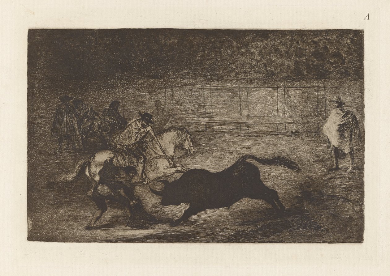 Hiszpański jeździec rozbija się autorstwa Francisco de Goya
