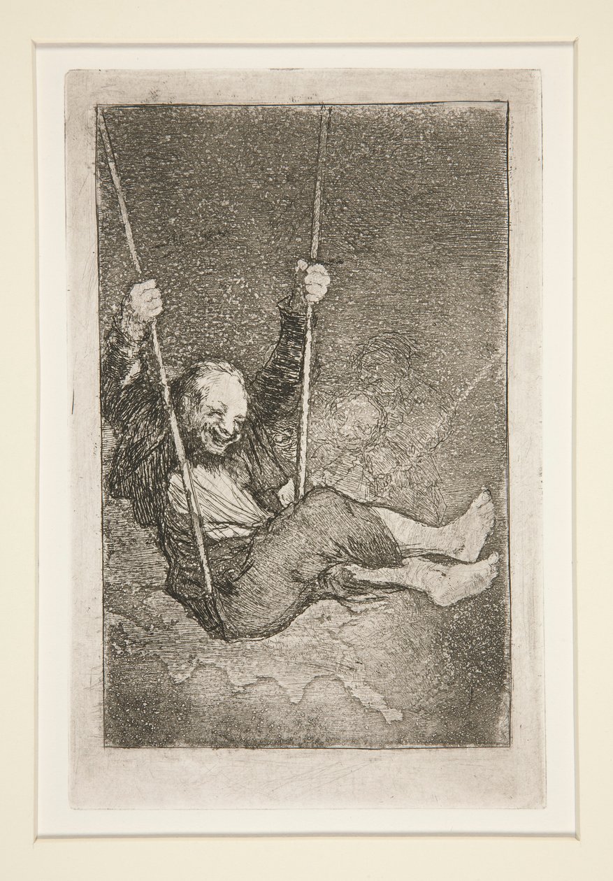 Stary człowiek na huśtawce autorstwa Francisco de Goya