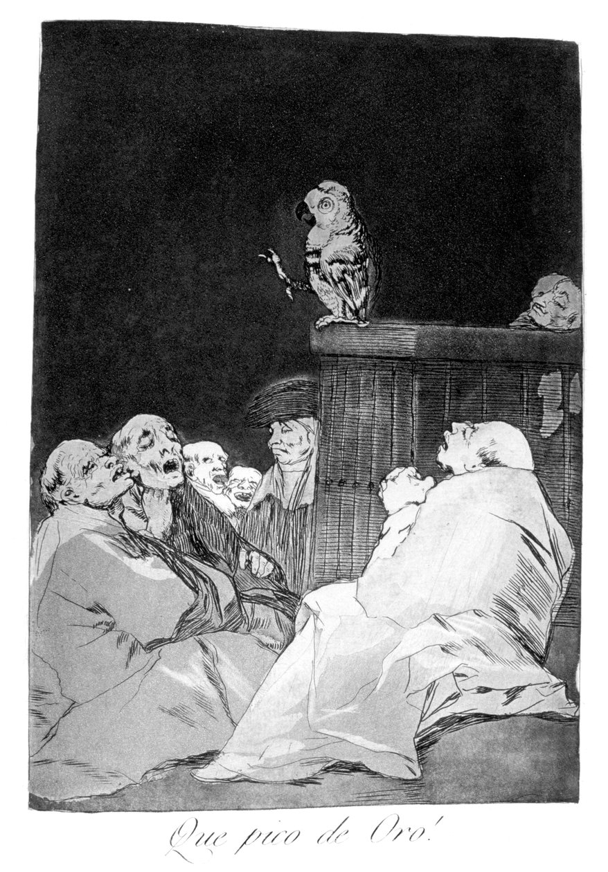 Co za złoty dziób!, 1799 autorstwa Francisco de Goya