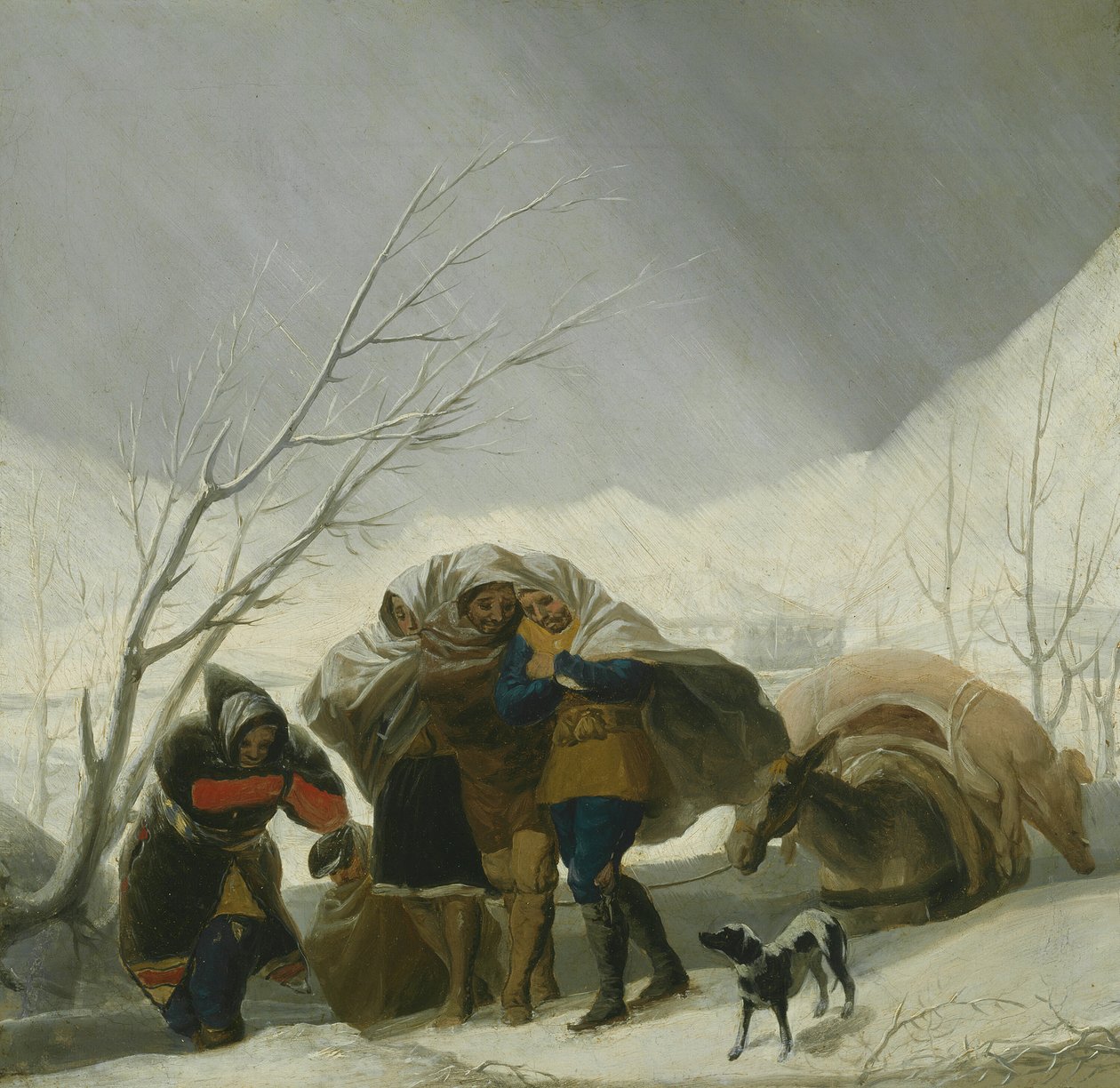 Scena zimowa, ok. godz. 1786. autorstwa Francisco de Goya