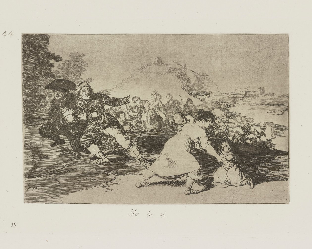 Widziałem to. (Widziałem to), pl. 44 z cyklu Katastrofy wojny autorstwa Francisco de Goya