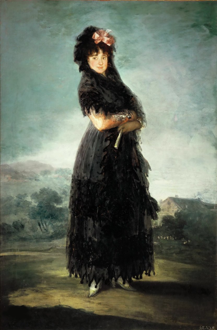 Mariana Waldstein 1763-1808, dziewiąta markiza de Santa Cruz, ok. 1930 1797-1800. autorstwa Francisco Goya de