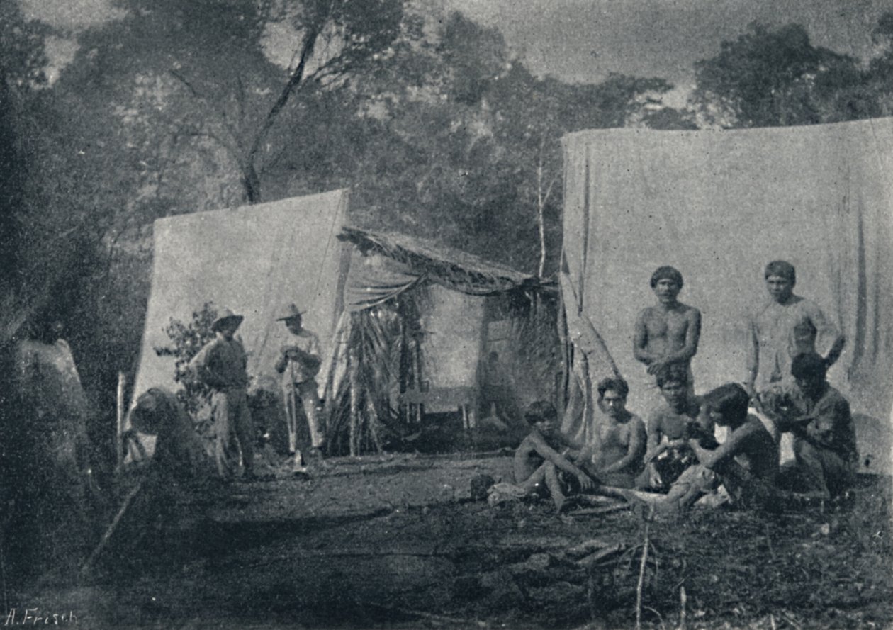 Guarany z wizytą w obozie, 1895 autorstwa Francisco Henszler