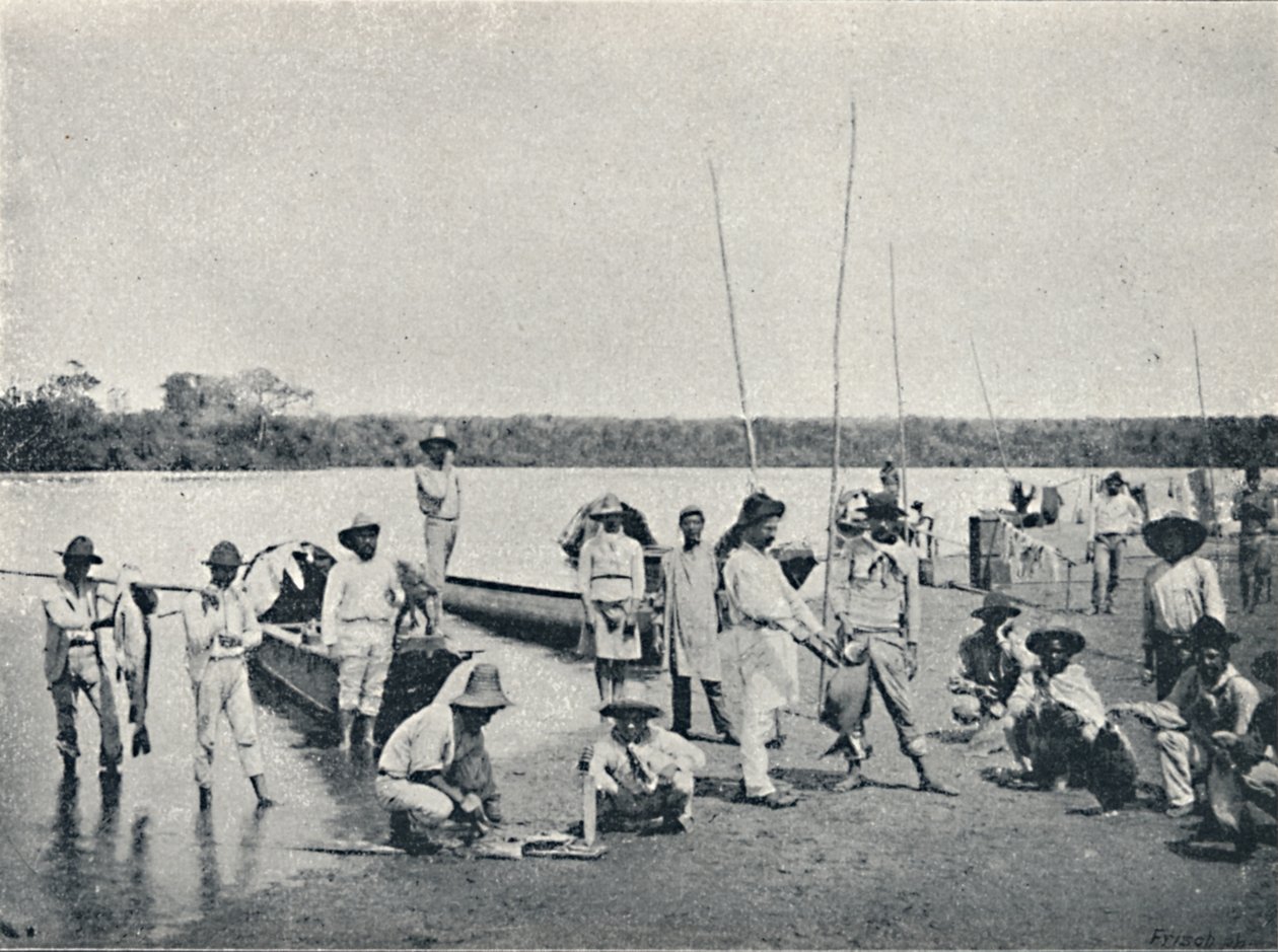 Łowienie ryb w Rio Grande, 1895 autorstwa Francisco Henszler