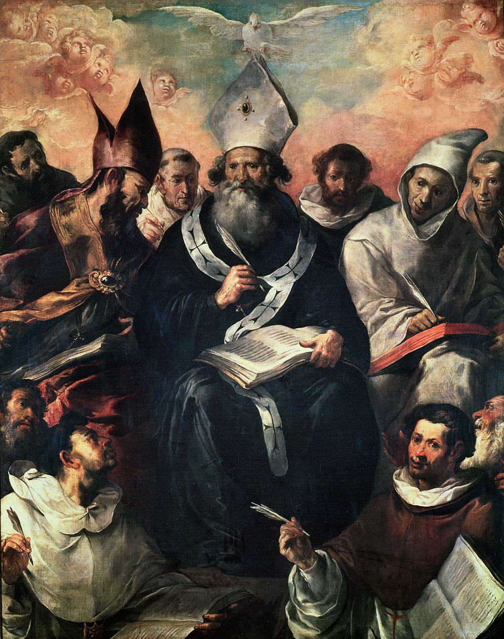 Św. Bazyl dyktuje swoją doktrynę autorstwa Francisco Herrera