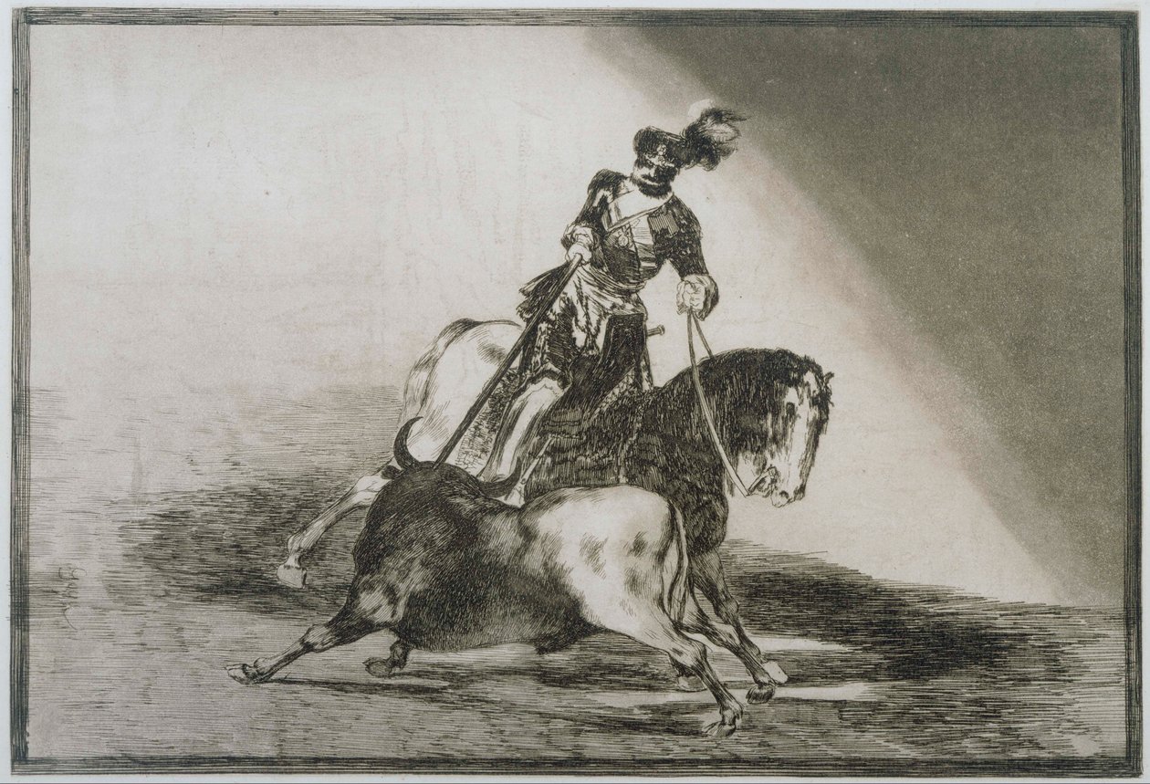 Karol V rzucający bykiem autorstwa Francisco de Goya