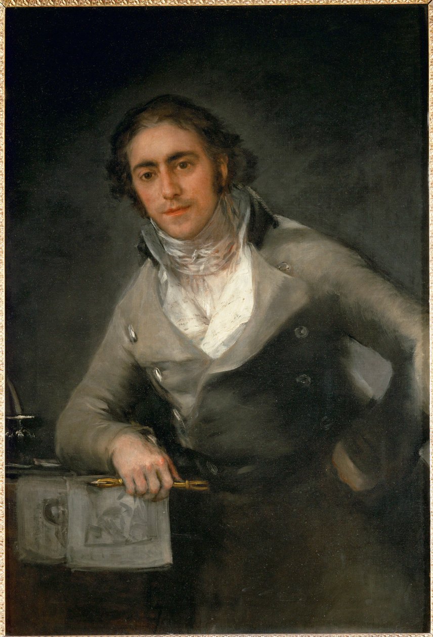 Portret mężczyzny - Męski portret ... autorstwa Francisco Jose de (circle of) Goya y Lucientes