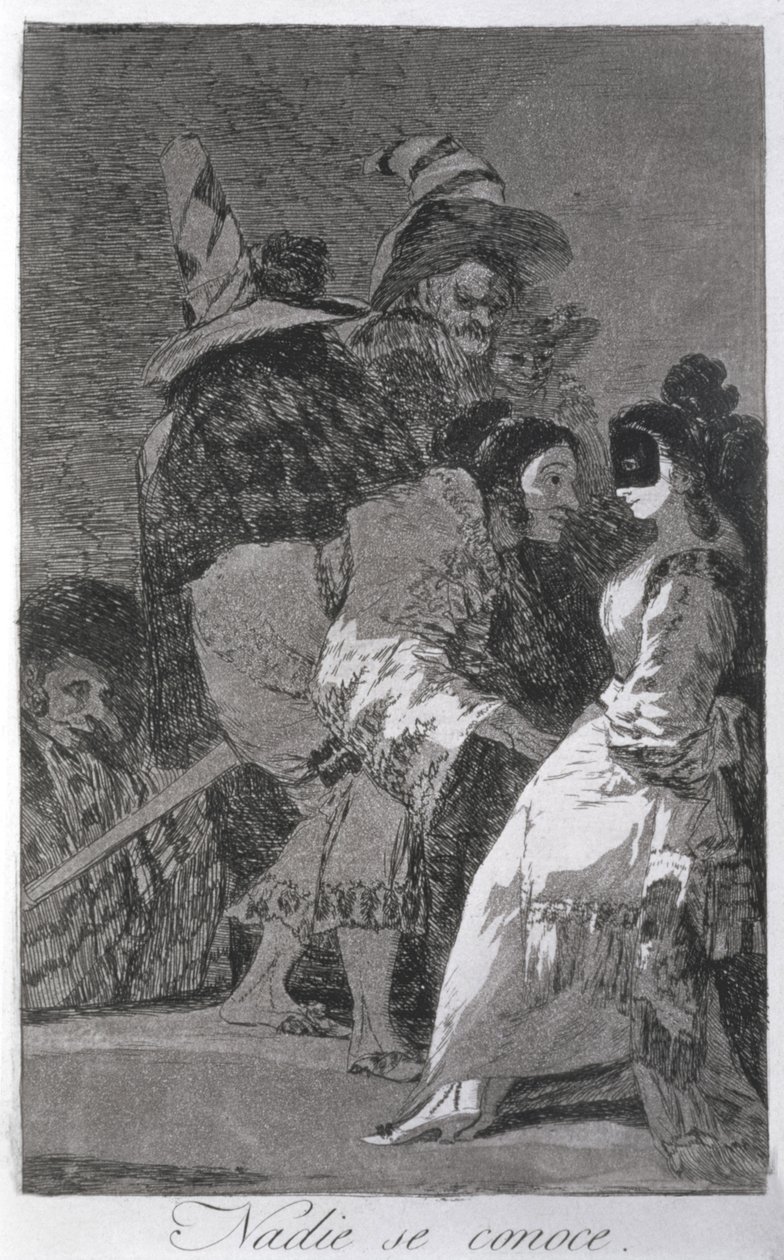 193-0082106 Nikt nie zna siebie, plansza 6 „Los caprichos”, wyd. 1799 (akwaforta) autorstwa Francisco Jose de Goya y Lucientes