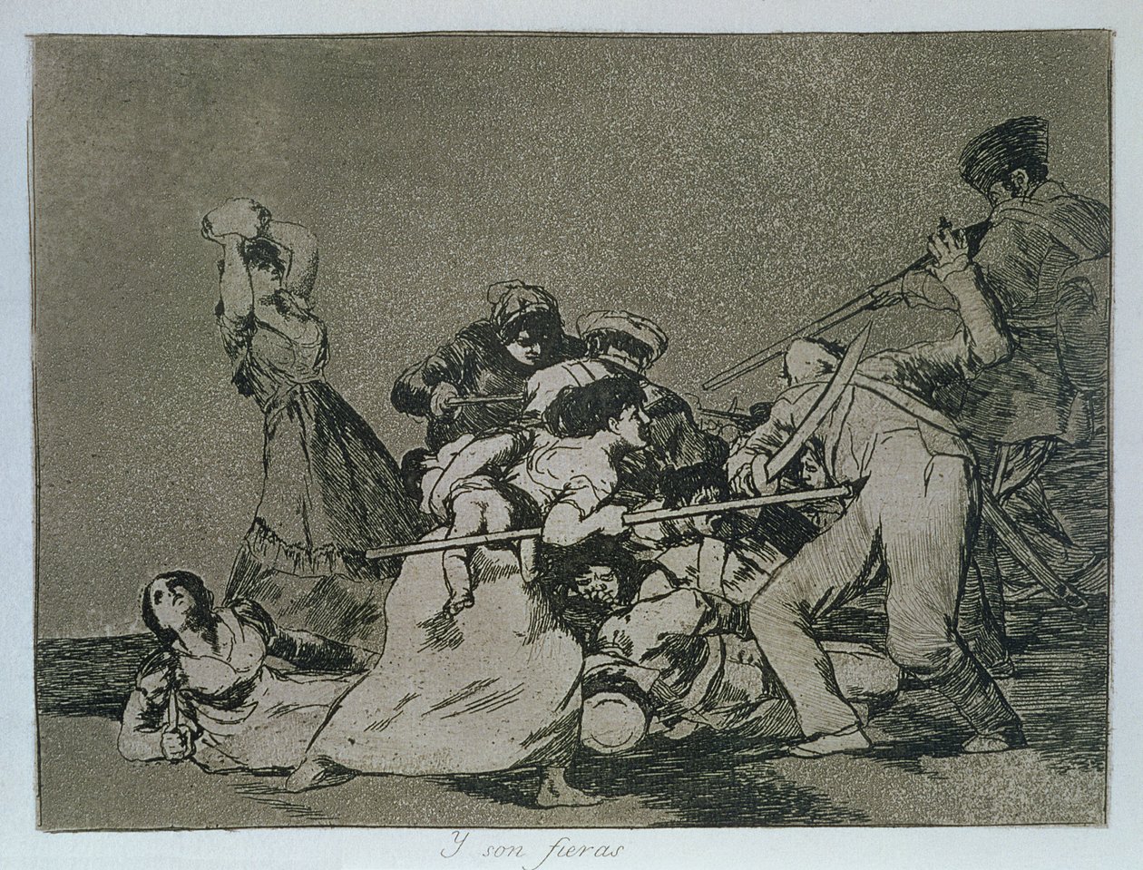 193-0082186 I są jak dzikie bestie, płyta 5 „Klęski wojny” autorstwa Francisco Jose de Goya y Lucientes